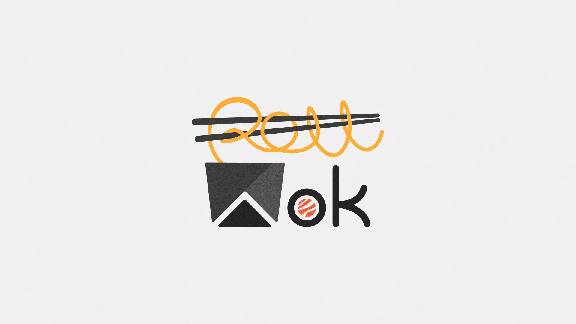Разработка логотипа суши-бара «Roll Wok Club» в Горно-Алтайске